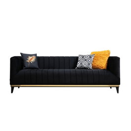 Atelier Del Sofa Bellino Negro y Dorado